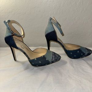 Jessic Simpson denim heels